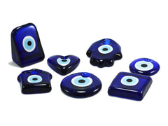 Square Blue Evil Eye Ornament, Handmade Turkish Nazar, Evil Eye Gift, Amulet, Talisman,