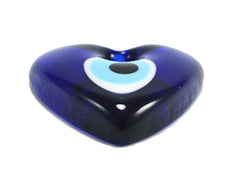 Blue Evil Eye Heart Pendant, Handmade Turkish Nazar, Evil Eye Gift, Amulet, Talisman