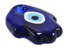 Blue Evil Eye Hamsa Hand Pendant, Handmade Turkish Nazar, Evil Eye Gift, Lucky Amulet, Talisman, 8cm
