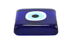 Square Blue Evil Eye Ornament, Handmade Turkish Nazar, Evil Eye Gift, Amulet, Talisman,