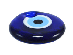 Blue Evil Eye Round Pendant, Handmade Turkish Artisan Nazar, Evil Eye Gift, 7cm