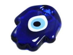 Blue Evil Eye Hamsa Hand Pendant, Handmade Turkish Nazar, Evil Eye Gift, Lucky Amulet, Talisman, 8cm