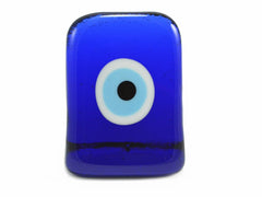 Blue Evil Eye Triangle Ornament, Handmade Turkish Artisan Nazar, Evil Eye Gift, Amulet Talisman