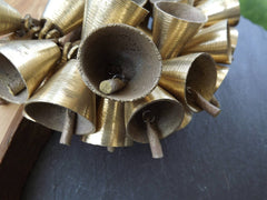 Brass Bell Rustic Cast Raw Brass Tribal Ethnic Bell Pendant, Jewelry Supplies Home Decoration Costume Design - No:5 Bar Clapper - 1pc