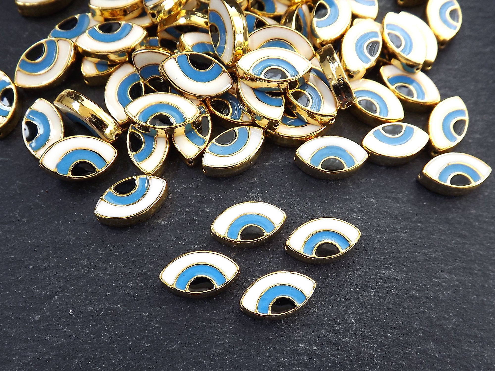  750 Pieces Evil Eye Beads Charms Evil Eye Handmade