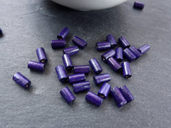 Eggplant Purple Wood Tube Beads Satin Varnished Plain Simple Round Smooth Ball Wooden Bead Spacers 8mm Choose 50pcs, 200pcs or 400pcs