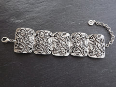 Scribble Pattern Inspired Ethnic Statement Bracelet - Authentic Turkish Style