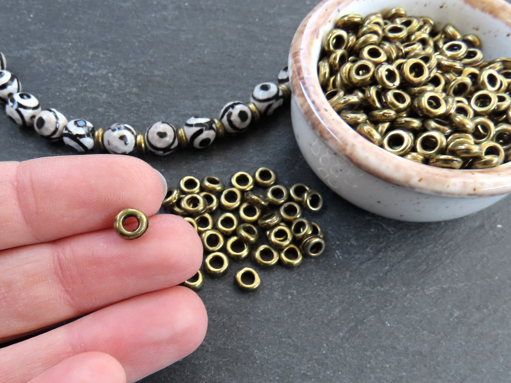  Antique Bronze Spacer Beads for Jewelry Making Small Brass Metal  Beads & Bead Assortments for Bracelet Necklace Earring Making Brass Bead  Spacers for Jewelry Making Brass Shapes for Crafts 500pcs