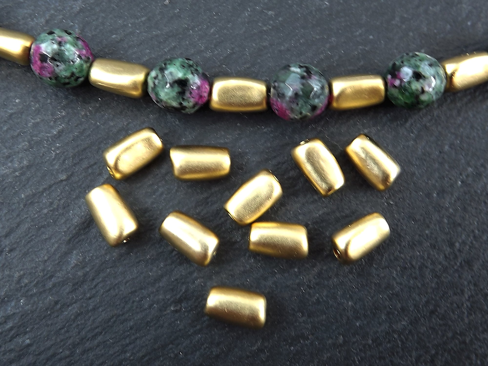 Small Bronze Washer Bead Spacers, Mykonos Greek Beads, Organic Round M –  LylaSupplies