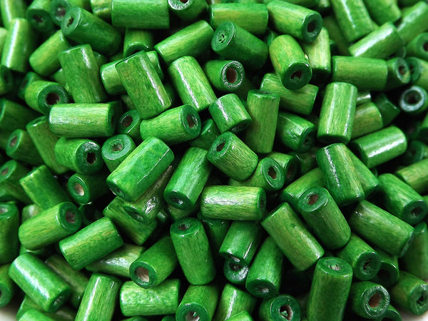 Pear Green Wood Tube Beads Satin Varnished Plain Simple Round Smooth Ball Wooden Bead Spacers 8mm Choose 50pcs, 200pcs or 400pcs