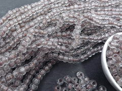 BULK - 50 Clear Rustic Glass Bead - Traditional Turkish Artisan Handmade - 8mm - Turkish Glass Beads