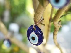 Blue Evil Eye Round Pendant, Handmade Turkish Artisan Nazar, Evil Eye Gift, Amulet, Talisman, 5.5cm