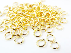 50 pcs - 4 mm Gold Plated Brass jumprings