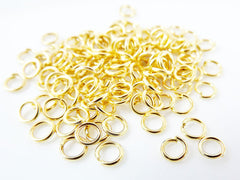 50 pcs - 5 mm Gold Plated Brass jumprings