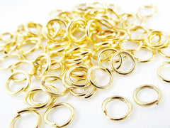 50 pcs - 6 mm Gold Plated Brass jumprings