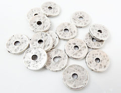 Silver plated heishi beads - Fashion jewelry making supplies