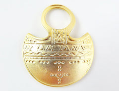 Gold Tribal Ethnic pendant - Jewelry making supplies