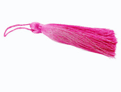 Extra Large Thick Violet Pink Silk Thread Tassels - 4.4 inches - 113mm - 1 pc