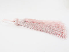 Extra Large Thick Powder Pink Silk Thread Tassels - 4.4 inches - 113mm - 1 pc
