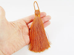 Extra Large Thick Deep Mustard Yellow Thread Tassels - 4.4 inches - 113mm - 1 pc