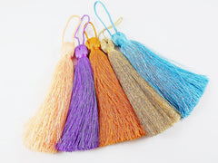 Extra Large Thick Peach Thread Tassels - 4.4 inches - 113mm - 1 pc