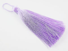 Extra Large Thick Lilac Purple Silk Thread Tassels - 4.4 inches - 113mm - 1 pc
