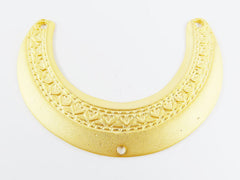 Tribal Necklace Focal Collar Blank Pendant Connector - 22k Matte Gold Plated - 1PC