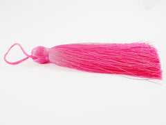 Extra Large Thick Candy Pink Thread Tassels - 4.4 inches - 113mm - 1 pc