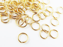 50 pcs - 7.5mm Gold Plated Brass jumprings