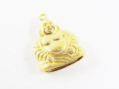 2 Buddha Cap Pendant - 22k Matte Gold Plated Plated