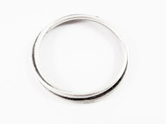 Large Intermingling Round Ring Closed Loop Pendant Connector - Matte Antique Silver Plated - 1 PC
