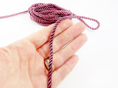 3.5mm Sunset Purple Twisted Rayon Satin Rope Silk Braid Cord - 3 Ply Twist - 1 meters - 1.09 Yards - No:17