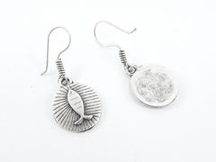 Round Fish Tribal Ethnic Silver Earrings - Authentic Turkish Style