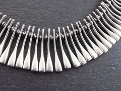 Paddle Pin Ethnic Inspirded Silver Statement Necklace - Authentic Turkish Style