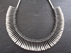 Paddle Pin Ethnic Inspirded Silver Statement Necklace - Authentic Turkish Style