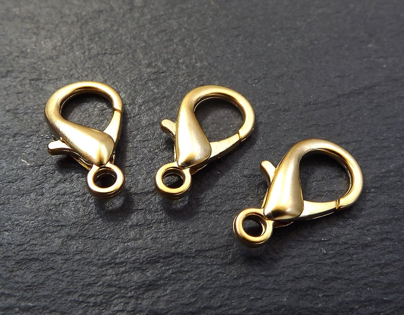 Large Gold Lobster Clasp, Lobster Claw, Gold Clasps, Parrot Clasps, Go –  LylaSupplies