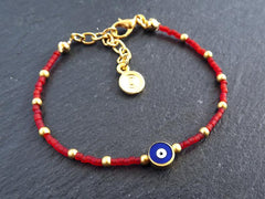 Red Evil Eye Bracelet, Good Luck Gift, Protect, Lucky, Friendship Bracelet, Turkish Nazar