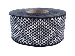 Gray Silver Geometric Dot Diamond Woven Jacquard Trim, Embroidered Ribbon, 35mm, Sewing Supplies