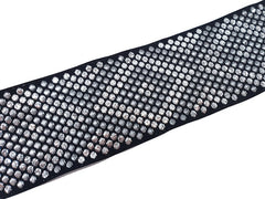 Gray Silver Geometric Dot Diamond Woven Jacquard Trim, Embroidered Ribbon, 35mm, Sewing Supplies