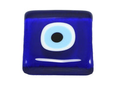 Square Blue Evil Eye Ornament, Handmade Turkish Nazar, Evil Eye Gift, Amulet, Talisman,