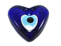 Blue Evil Eye Heart Pendant, Handmade Turkish Nazar, Evil Eye Gift, Amulet, Talisman
