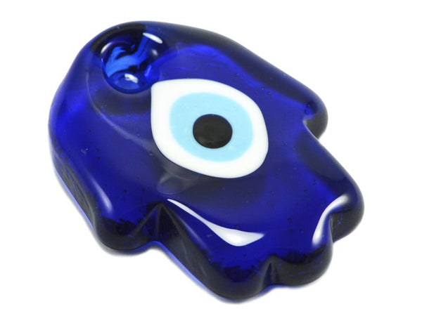 Blue Evil Eye Hamsa Hand Pendant, Handmade Turkish Nazar, Evil Eye Gift, Lucky Amulet, Talisman, 8cm