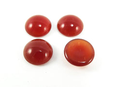 4pcs 14mm Pompeian Red Czech Round Glass Dome Cabochon Beads