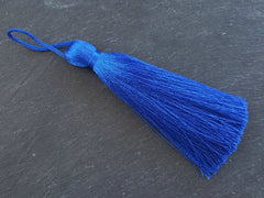 Extra Large Thick Royal Blue Thread Tassels - 4.4 inches - 113mm - 1 pc