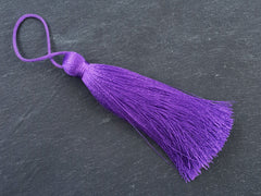 Purple Silk Tassel, Extra Large Thick Medium Purple Tassels, Mala Pendant, Sewing Supplies, Home Decor, Door Drawer Tassel, 113mm, 1pc