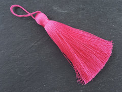 Extra Large Thick Magenta Pink Thread Tassels - 4.4 inches - 113mm - 1 pc