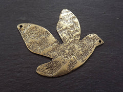 Dove Bird Pendant Antique Bronze Plated - Turkish Jewelry Making Supplies Findings Components - PC