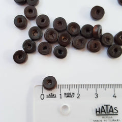 Natural Round Rondelle Heishi Wood Beads Satin Varnished Plain Simple Round Smooth Ball Bead Spacers 8mm - Choose 50pcs, 200pcs or 400pcs