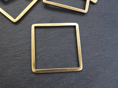 Bronze Square Loop Link Pendant Connector, Square Link Component, Necklace Pendant, Linking Ring, LARGE, Antique Bronze Plated, 1pc