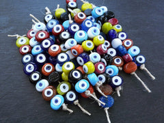 Multi Colored Evil Eye, Evil Eye Beads, Evil Eye Bead, Mixed Evil Eyes, Mixed Beads, Artisan, Greek Eye, Handmade, Nazar, Bead Mix, 16mm 8pc
